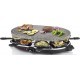 162720 Raclette et pierre à cuire ovale 8 poêlons