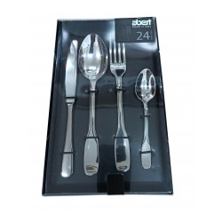 Sylvia Set 24p de table boite vitrine litho inox 18/10