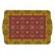 Plateau vitrifie 33x22 cm Mandala red