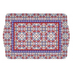 Plateau vitrifie 33x22 cm Morocco red