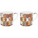 Set 2 mugs 300 ml porcelaine Global ethnic Aztec 1