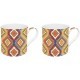 Set 2 mugs 300 ml porcelaine Global ethnic Aztec 2