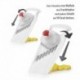 5W51041 Râpe à gaufres powerline 6 coupes (3 wave, 2 frites, 1 Gaufre) blanc