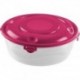 17038SIV BOITE MOSCU RONDE 4 FERMETURES 1,8 L (Bleu/Rose/Vrert)