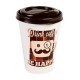 15739D76 GOBELETS CAFE 0.43 L AVEC COUVERCLE (Déco : Love coffee/Coffee/Be happy)