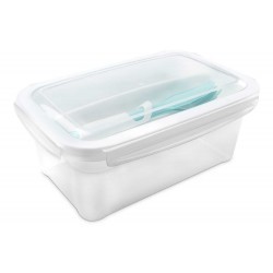 Lunchbox hermetique rectangulaire 2 l + plateau et couvert, 17122