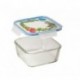 10001 Snipslock container verre carré décoré 0.8L