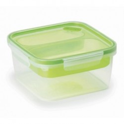 033091 Snipslock lunchbox carré vert 1.4l plateau + couverts