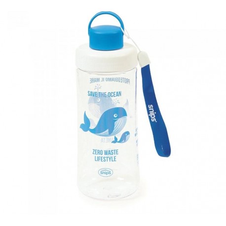 000485 Gourde décorée baleine 0.5 l tritan +PP