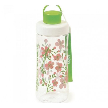 000487 Gourde décorée fleur 0.5 l tritan +PP