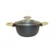 Le Giuste Faitout 20 cm revêtement Quarzotek + couvercle pyrex