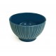 3427 Bol 15 cm rayures bleu petrole