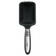 Brosse pneumatique rectangulaire noir argent avec poil plastique à bord rond 1360