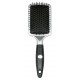 Brosse pneumatique rectangulaire noire argent avec poils plastiques à bord rond 1759