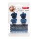 4 Clips Cheveux fleurs + 8 Rubans Cheveux 8003