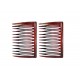 2 Peignes latéraux pour cheveux marrons 8023/8B