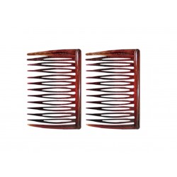 2 Peignes latéraux pour cheveux marrons 8023/8B