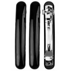 3 Barrettes 8.5x1.3cm noir 7850B