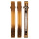 3 Barrettes 11x1.5cm marron clair 7855B