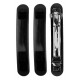 3 Barrettes 9.5x1.5cm noir 7856B