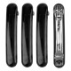 4 Barrettes 6x1cm noir 7862B