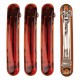 4 Barrettes 6x1cm marron 7863B