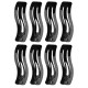 8 Clips à cheveux triangle 5cm noir 7880B