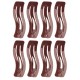 8 Clips à cheveux triangle 5cm marron 7881B