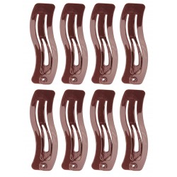 8 Clips à cheveux triangle 5cm marron 7881B