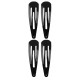 4 Clips à cheveux triangle 7cm noir 7884B