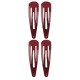 4 Clips à cheveux triangle 7cm marron 7885B