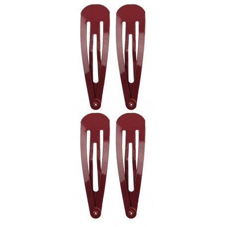 4 Clips à cheveux triangle 7cm marron 7885B
