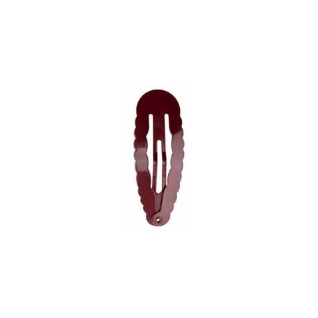 6 Clips à cheveux riffel 5cm marron 7887B