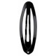 8 Clips à cheveux ovale 5cm noir 7888B