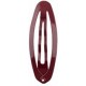 8 Clips à cheveux ovale 5cm marron 7889B