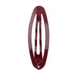 8 Clips à cheveux ovale 5cm marron 7889B