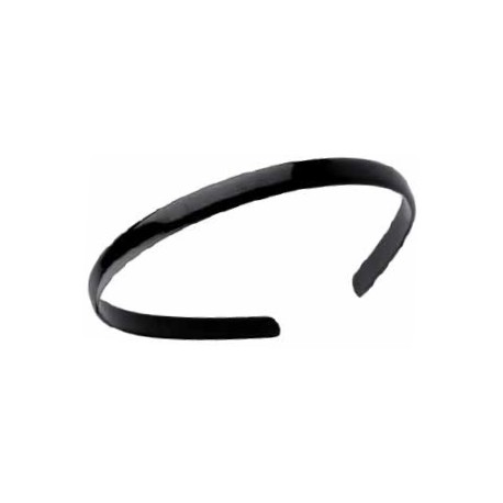 3 Serre-tête basic moyen, noir 7976