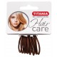 12 Petits Elastiques 3cm/2mm marron 7801