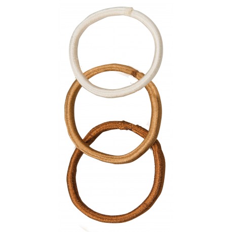 9 Elastiques D4.5cm/4mm nuances de marron 7811