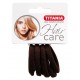 6 Elastiques terry PM D4cm marron 7869