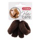 4 Elastiques terry GM D4cm marron 7875