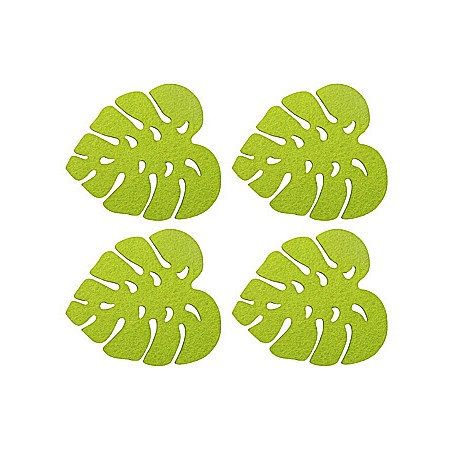4 Sous-verres feuille Tropical,52340