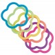 6 Elastiques fleurs silicones D5cm/2mm 7831 GIRL