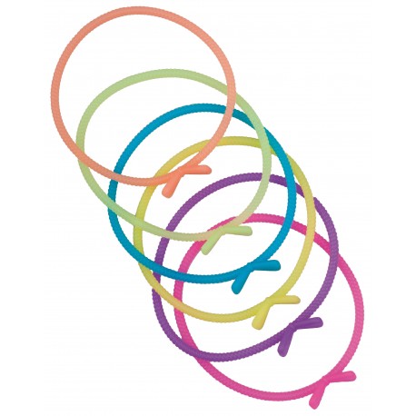 6 Elastiques Arc silicones D5cm/2mm 7832 GIRL