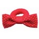 2 Noeuds 6cm sur él terry rouge pois blanc 7903 GIRL