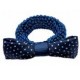 2 Noeuds 6cm sur él terry bleu pois blanc 7904 GIRL