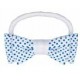 2 noeuds pap 6cm sur Elastique blanc pois bleu 7908 GIRL