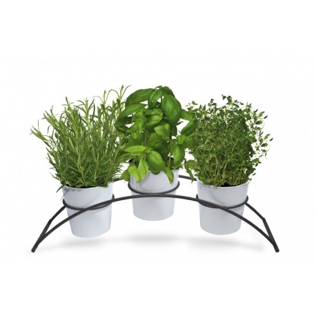 Coffret 3 pots Geometric 13 cm Blanc Arche Z227205PG001