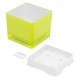 Pot Designo Cube 12 cm avec soucoupe (H3) Jaune
