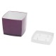 Pot Designo Cube 15 cm avec soucoupe (F2) Noir